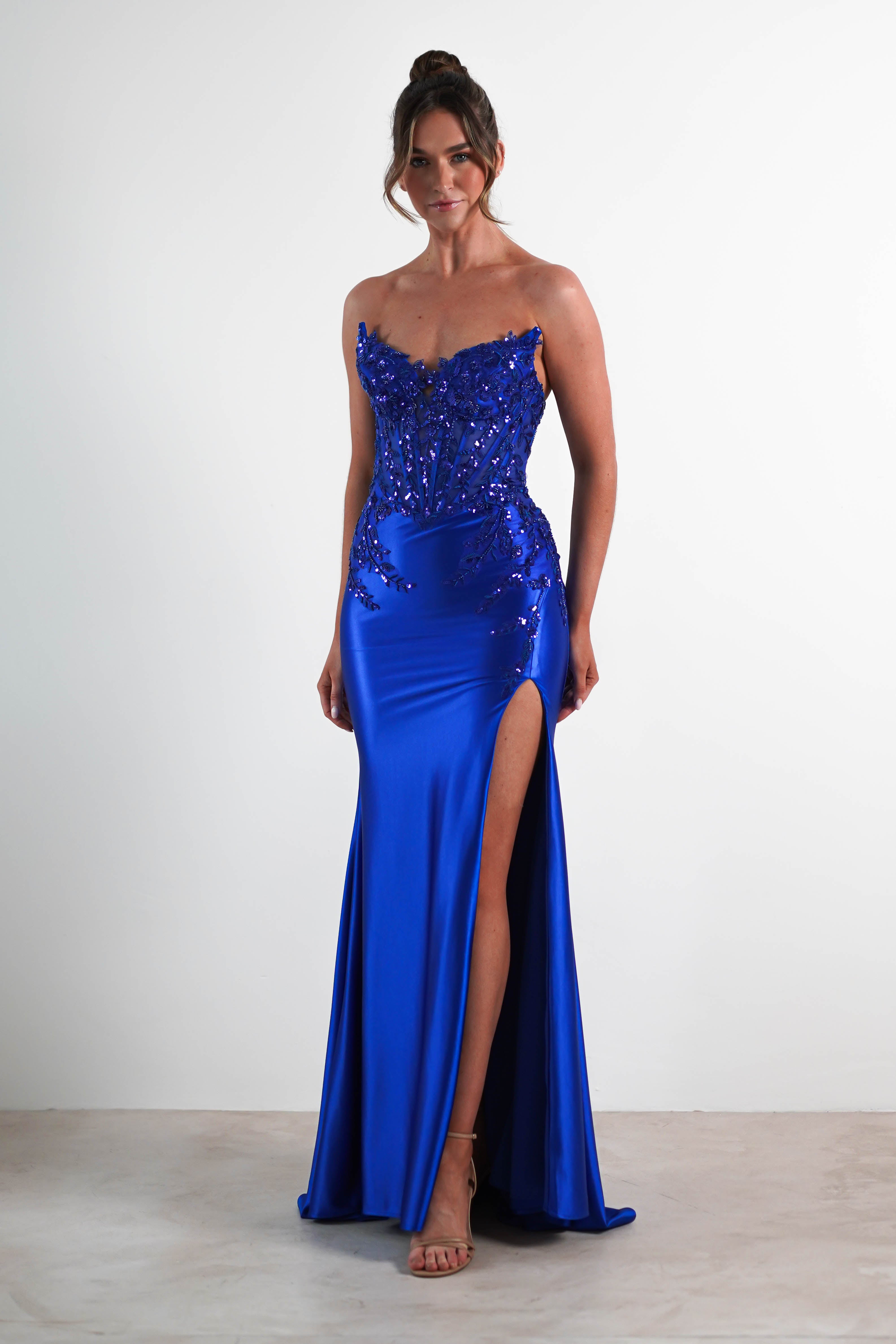 Dallas Luxe Embellished Gown | Royal Blue | Debs & Prom | Formal Gown | Oh Hello Clothing