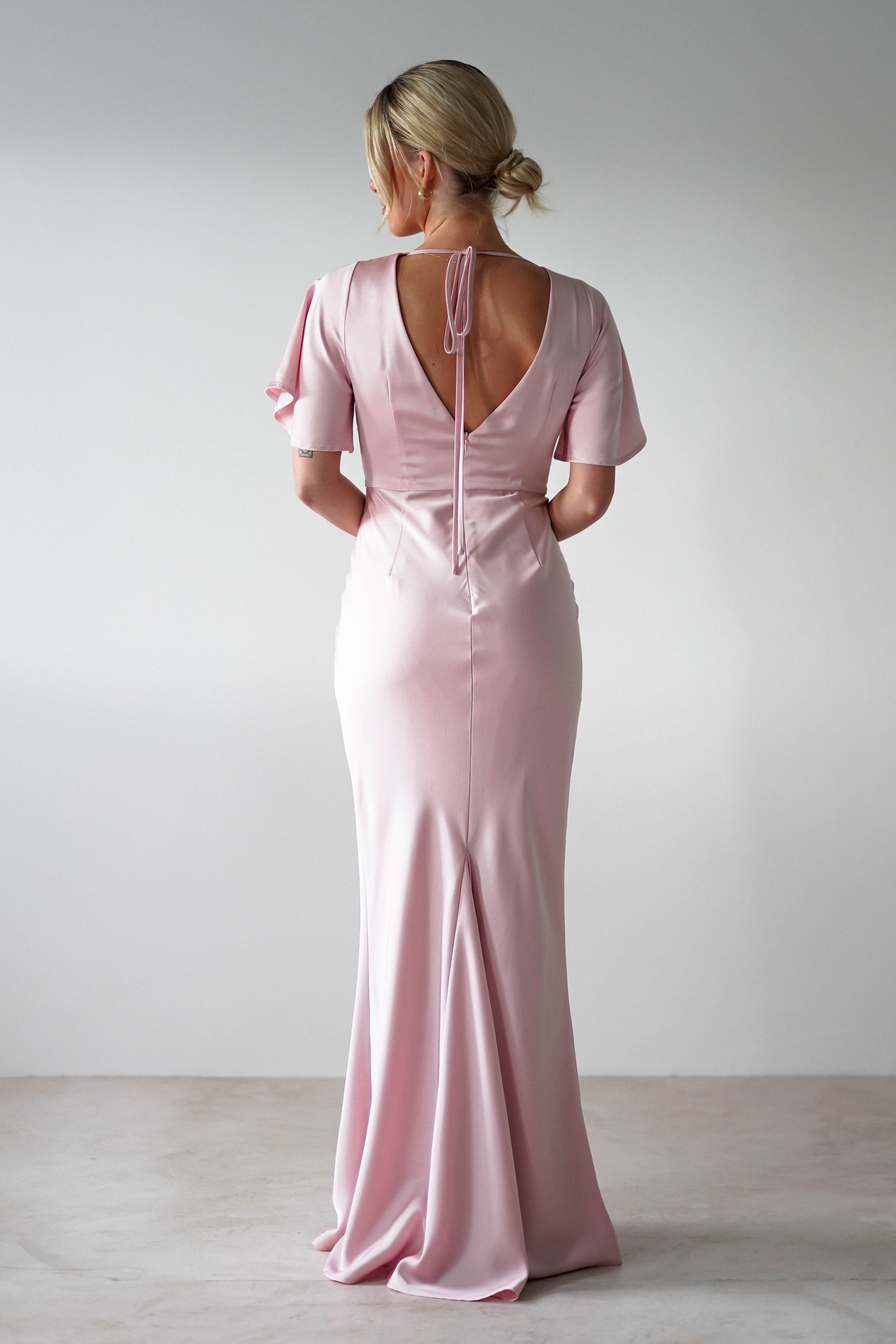 Olivia Matte Satin Maxi Dress | Periwinkle Blue | Bridesmaid Dress | Oh Hello Clothing