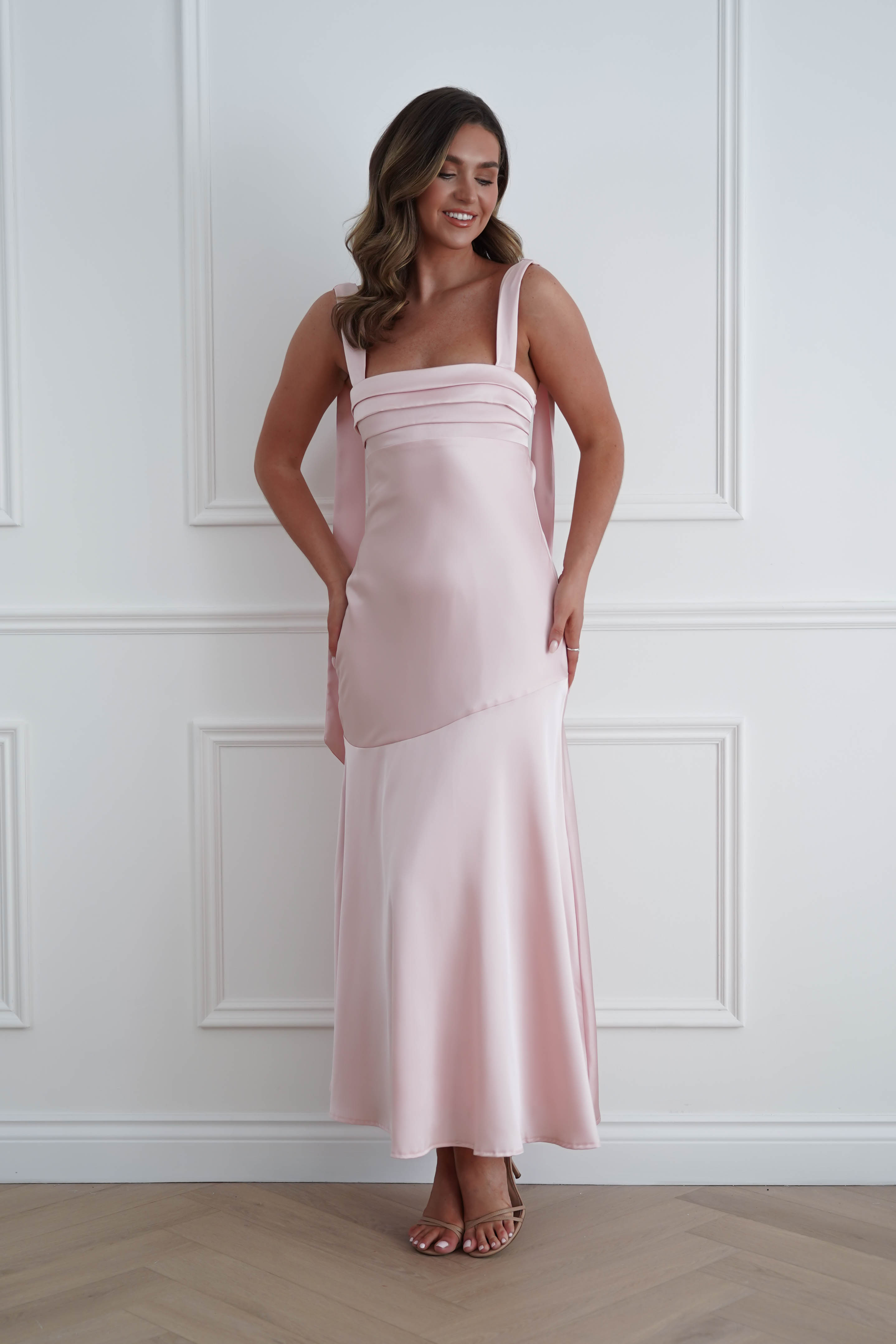 Oh Hello Clothing Women > Clothing > Dresses 1*DONE*SASHA- 64850j02- Pink Yellow Tie-Back Midi Dress (Copy)