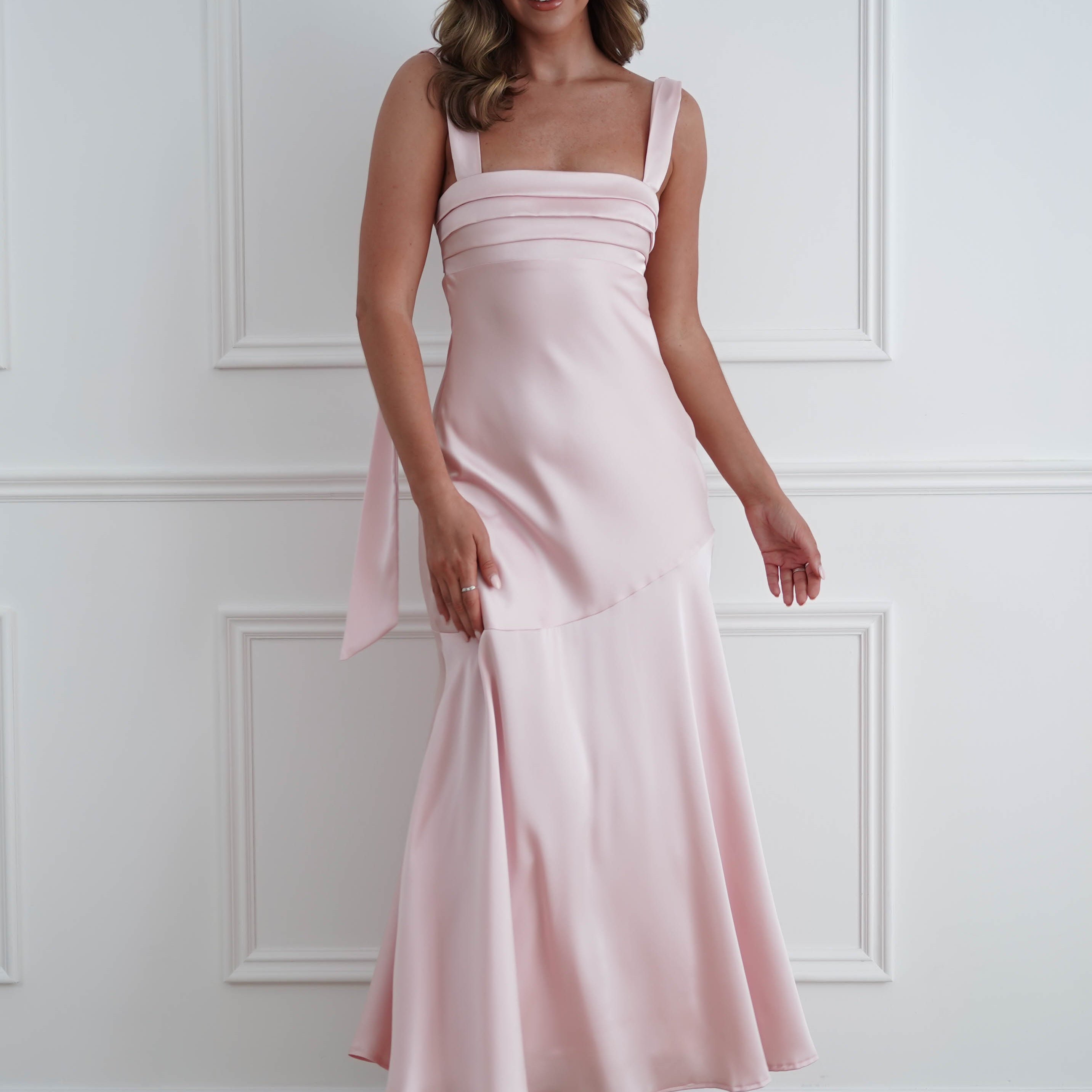 Oh Hello Clothing Women > Clothing > Dresses 1*DONE*SASHA- 64850j02- Pink Yellow Tie-Back Midi Dress (Copy)