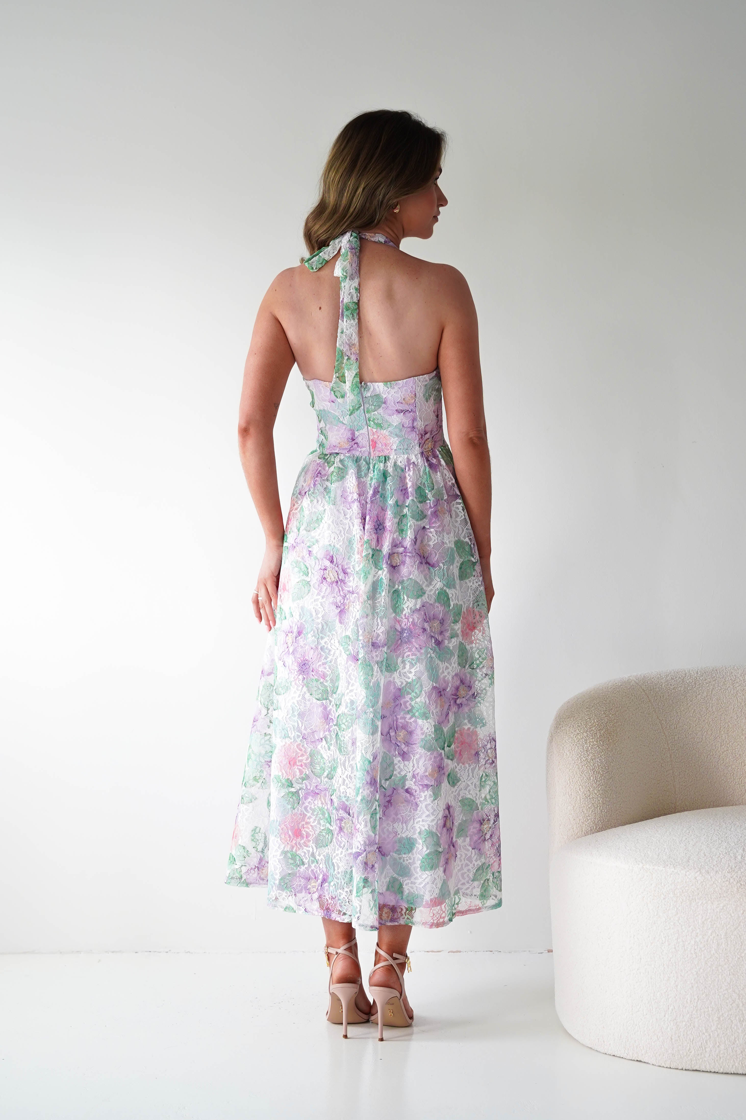 Oh Hello Clothing Women > Clothing > Dresses 1*DONE -SASHA-64872J-Lavender Floral Lace dress