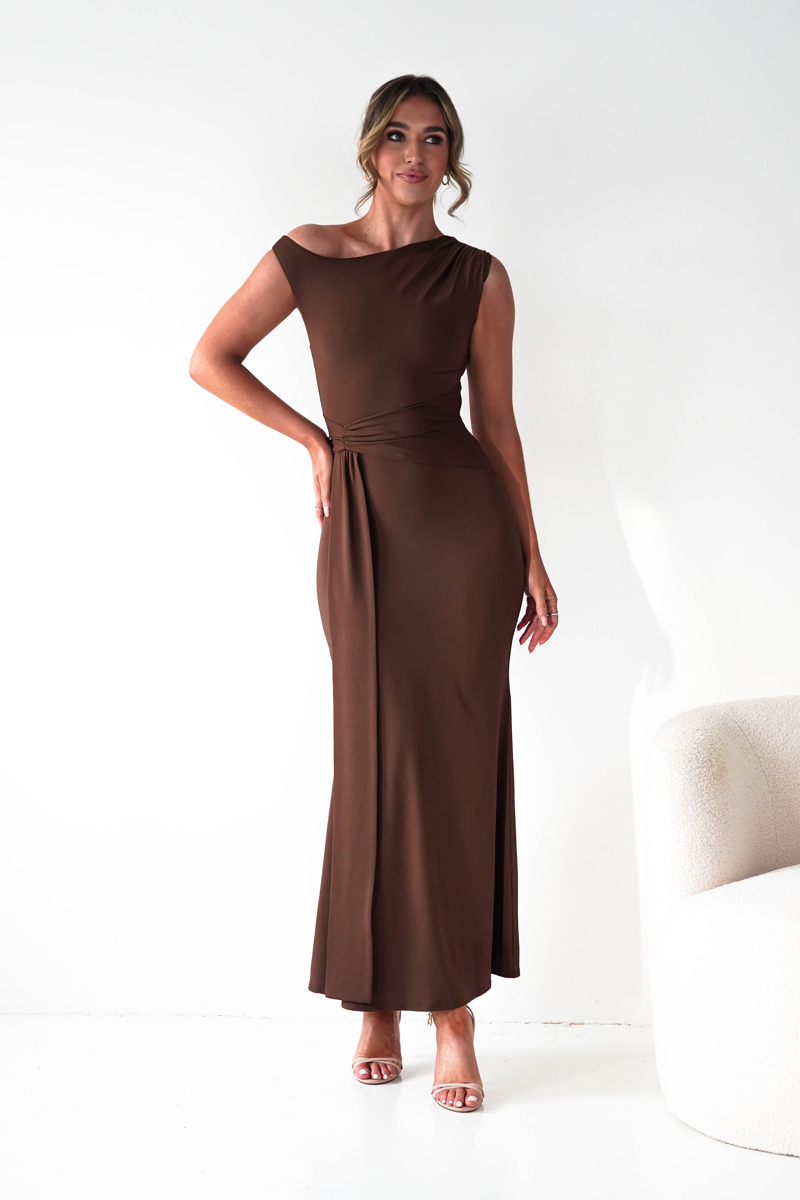 Oh Hello Clothing Dresses 1*DONE - Sleevless midi dress-brown