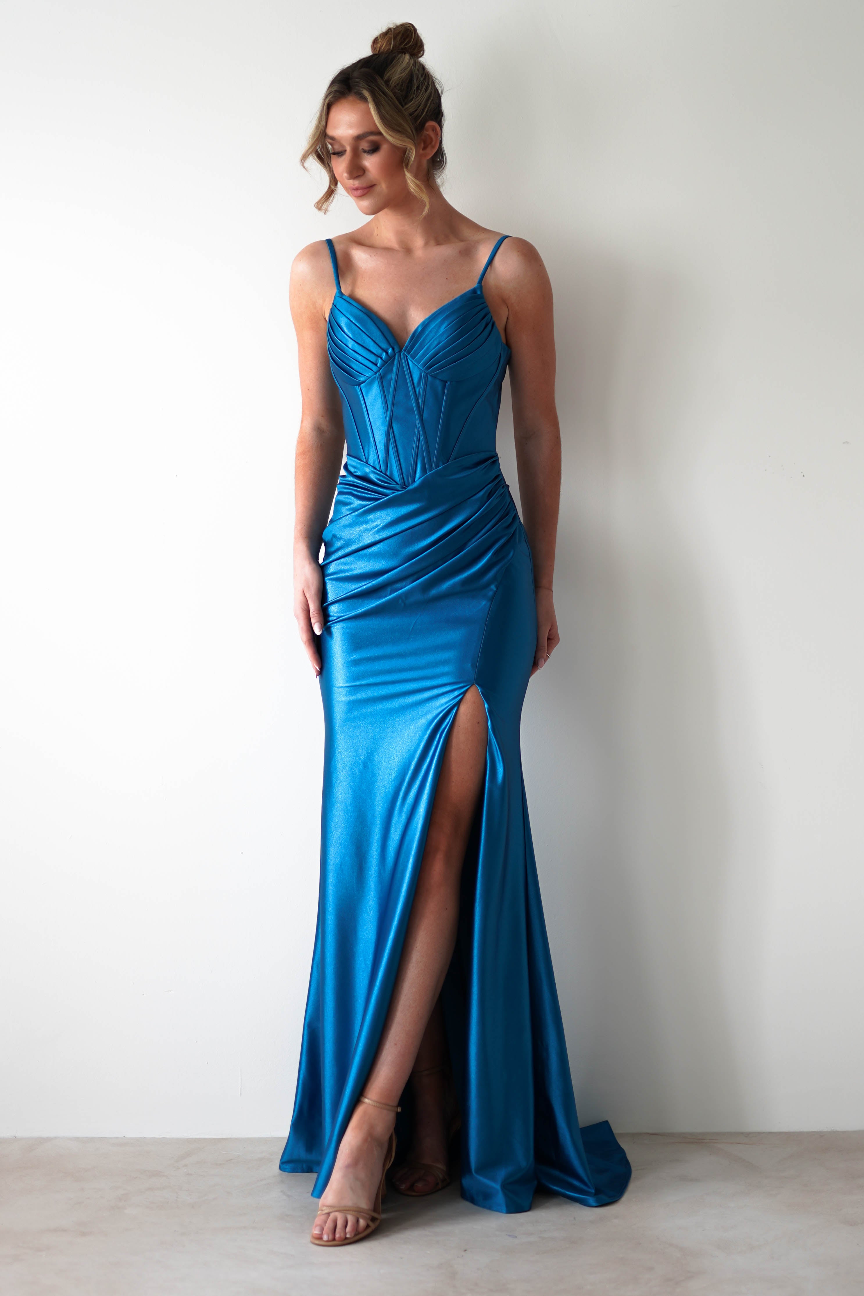 Meaghan Bodycon Gown | Turquoise | Debs & Prom | Formal Gown | Oh Hello Clothing