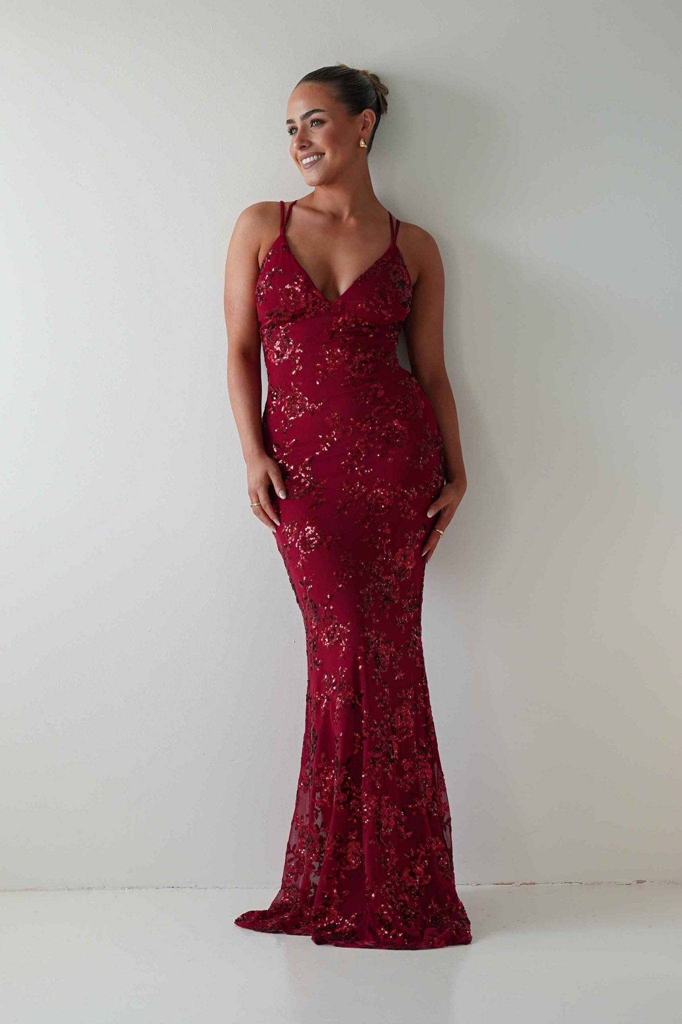 Oh Hello Clothing Dresses 1*DONE -LOVESOME-CD30340-RED SEQUIN DRESS (Copy)