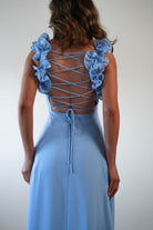 Sadie Ruffle Sleeve Maxi Dress Blue | Wedding Guest Dress | Maxi | Oh Hello Clothing