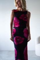 Nakita Mesh Floral Print Maxi Dress Black | Wedding Guest Dress | Maxi | Mesh | Oh Hello Clothing