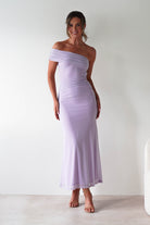 Roxanna Mesh Bodycon Midaxi Dress Lilac | Wedding Guest Dress | Bodycon | Mesh | Oh Hello Clothing