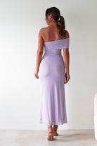 Roxanna Mesh Bodycon Midaxi Dress Lilac | Wedding Guest Dress | Bodycon | Mesh | Oh Hello Clothing