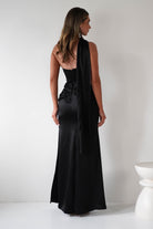 Aletta Soft Satin Maxi Gown | Black | Debs & Prom | Formal Gown | Oh Hello Clothing