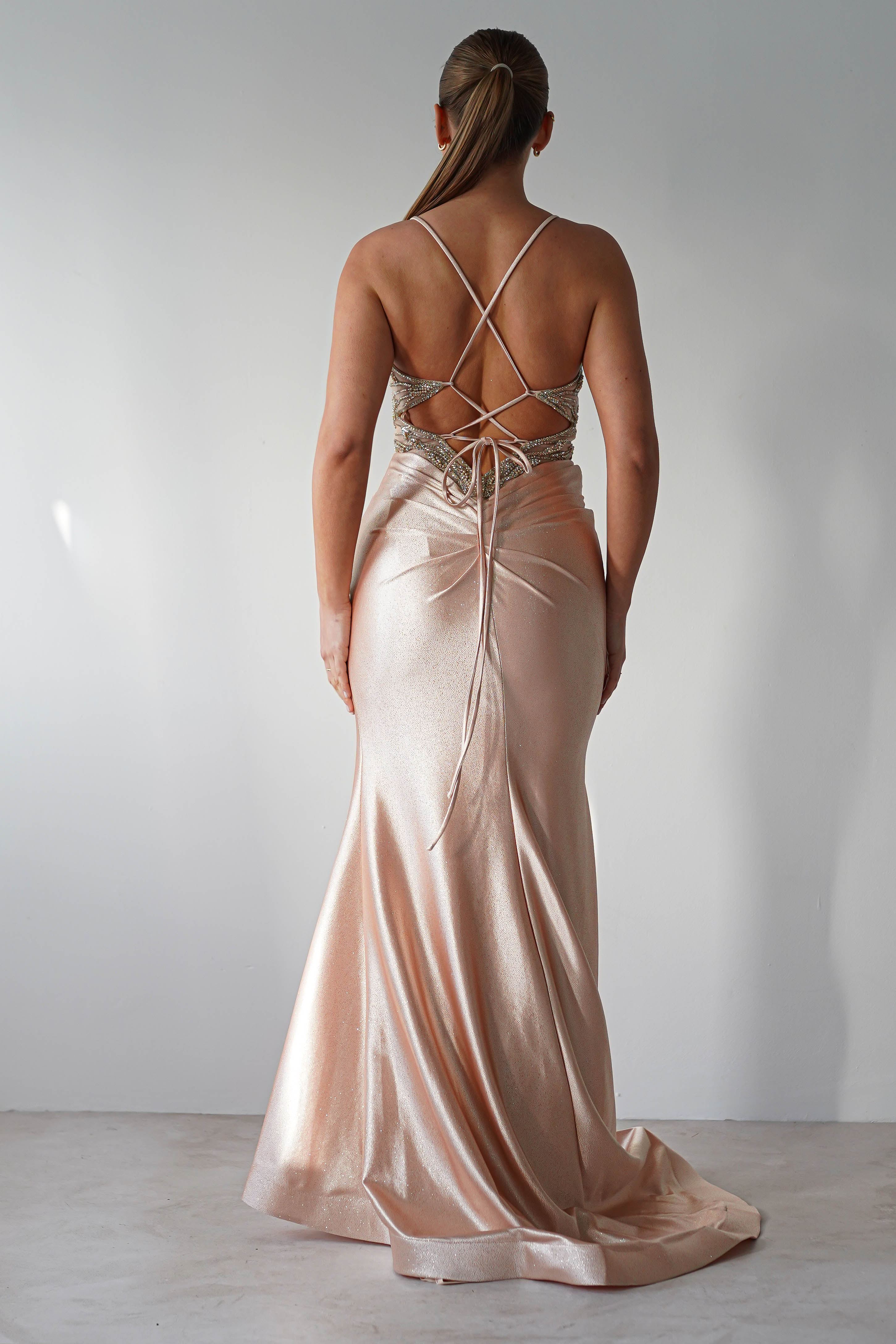 The Butterfly Embellished Bodycon Gown | Gold | Debs & Prom | Formal Gown | Oh Hello Clothing