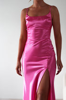 Celinee Satin Maxi Gown | Hot Pink | Debs & Prom | Formal Gown | Oh Hello Clothing