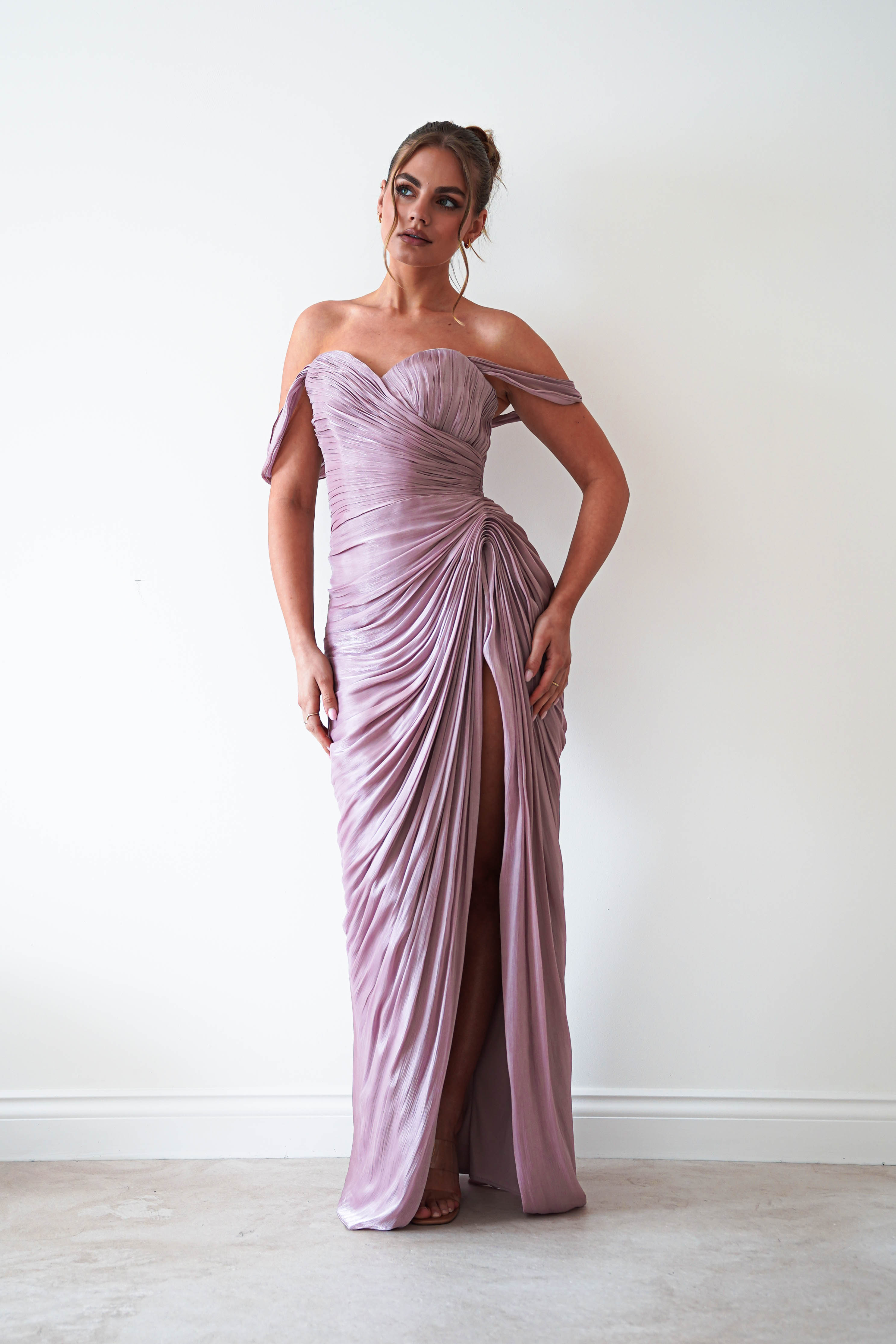 Oh Hello Clothing Dresses > Prom Dresses 1*DONE- CIND- CD417 - MAUVE GOWN