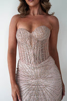 Oh Hello Clothing Dresses 1*DONE -Cinderalla- Rose gold-  Beaded Corset Gown
