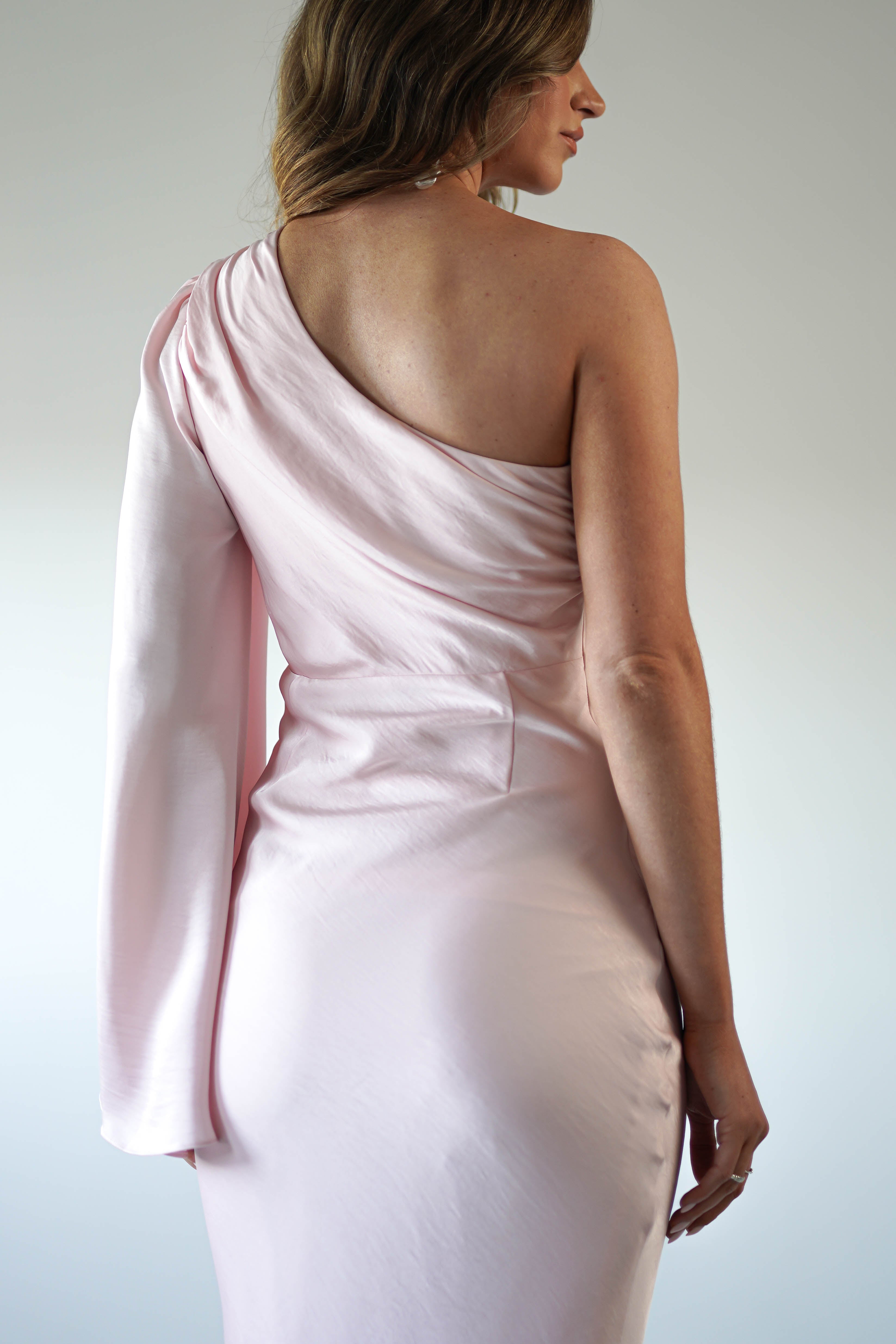 Sylvana Silky Maxi Dress Pink | Wedding Guest Dress | Maxi | Oh Hello Clothing
