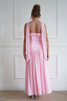 Oh Hello Clothing Women > Clothing > Dresses 1*Done- Elva Strapless Asymmetric Waist Maxi Dress |Pink