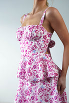 Emily Floral Ruffle Maxi Dress Pink Print | Wedding Guest Dress | Maxi | Oh Hello Clothing