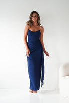 Oh Hello Clothing Women > Clothing > Dresses 1*DONE-Finn Strapless Draped Maxi Dress | NAVY