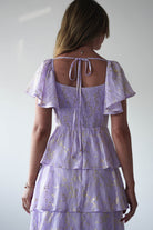 Mirielle Gold Detail Ruffle Maxi Dress Lilac | Wedding Guest Dress | Maxi | Oh Hello Clothing