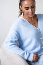 Oh Hello Clothing Women > Clothing > Knitwear ONE SIZE (6/12) 1*DONE- KILKY- BLUE PEARL CARDIGAN- BP211