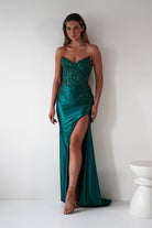 Dallas Luxe Embellished Gown | Emerald Green | Debs & Prom | Formal Gown | Oh Hello Clothing