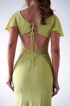 Preston Flutter Sleeve Maxi Dress Lime Green | Wedding Guest Dress | Maxi | Oh Hello Clothing