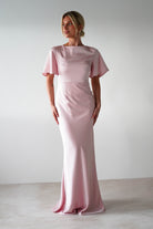 Olivia Matte Satin Maxi Dress | Periwinkle Blue | Bridesmaid Dress | Oh Hello Clothing
