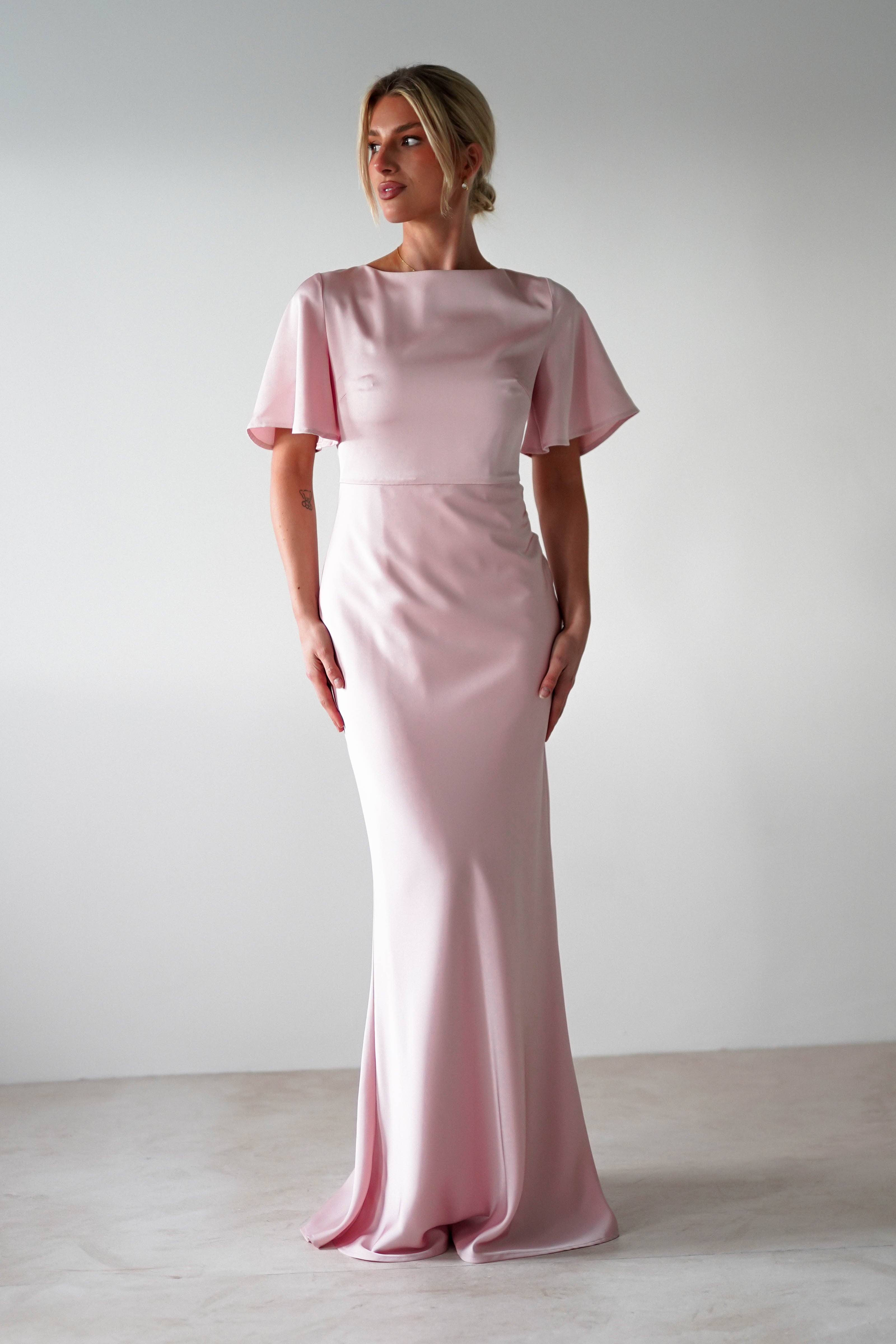 Olivia Matte Satin Maxi Dress | Periwinkle Blue | Bridesmaid Dress | Oh Hello Clothing