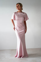 Olivia Matte Satin Maxi Dress | Periwinkle Blue | Bridesmaid Dress | Oh Hello Clothing