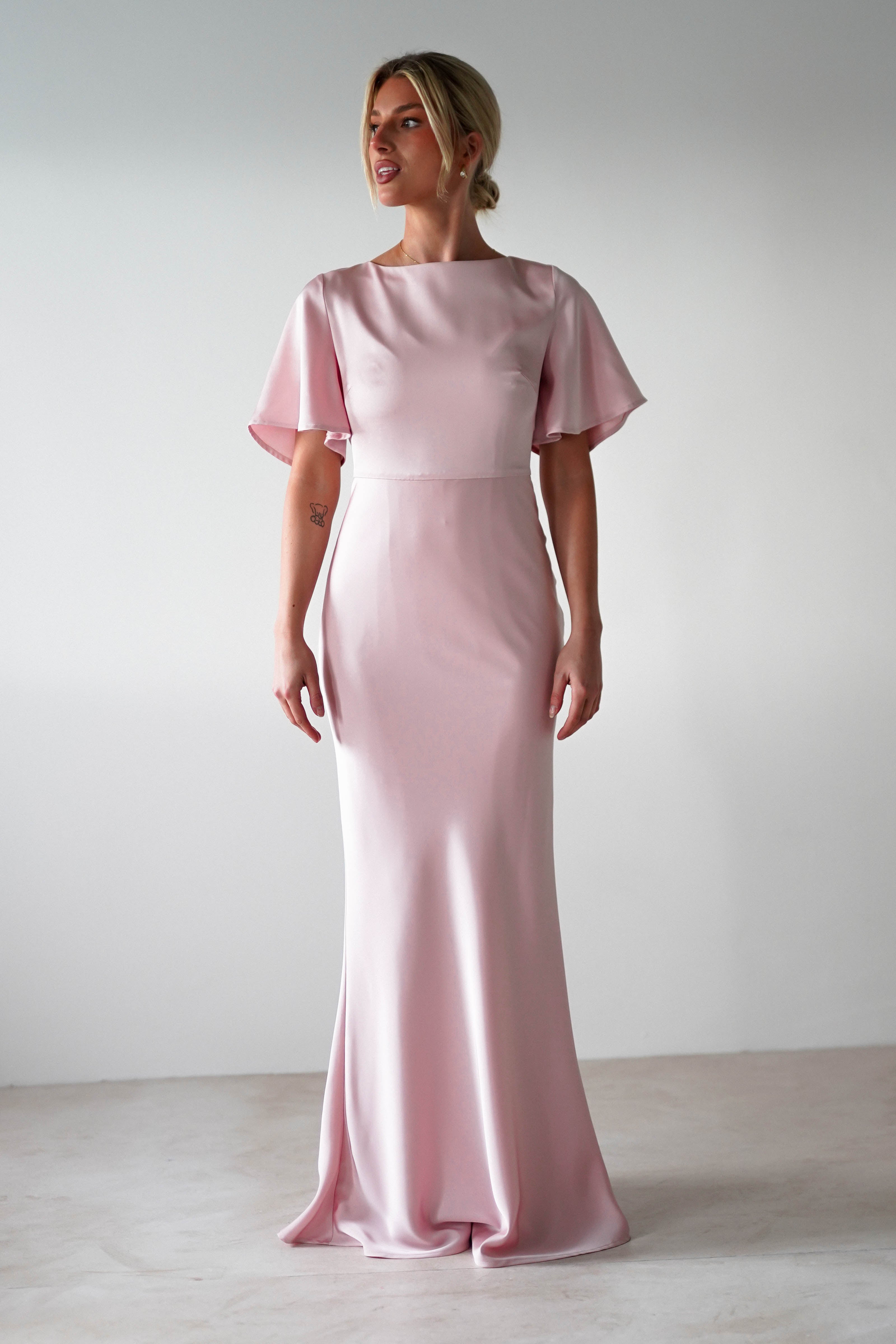 Olivia Matte Satin Maxi Dress | Periwinkle Blue | Bridesmaid Dress | Oh Hello Clothing