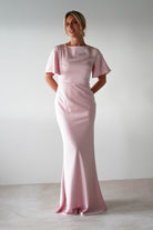 Olivia Matte Satin Maxi Dress | Periwinkle Blue | Bridesmaid Dress | Oh Hello Clothing