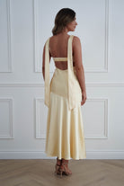 Oh Hello Clothing Women > Clothing > Dresses 1*DONE*SASHA- 64850j02- Butter Yellow Tie-Back Midi Dress
