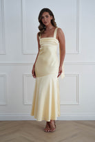 Oh Hello Clothing Women > Clothing > Dresses 1*DONE*SASHA- 64850j02- Butter Yellow Tie-Back Midi Dress