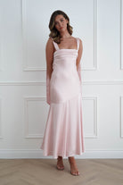 Oh Hello Clothing Women > Clothing > Dresses 1*DONE*SASHA- 64850j02- Pink Yellow Tie-Back Midi Dress (Copy)