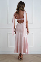 Oh Hello Clothing Women > Clothing > Dresses 1*DONE*SASHA- 64850j02- Pink Yellow Tie-Back Midi Dress (Copy)