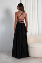 Shantal Satin Gown | Black | Debs & Prom | Formal Gown | Oh Hello Clothing