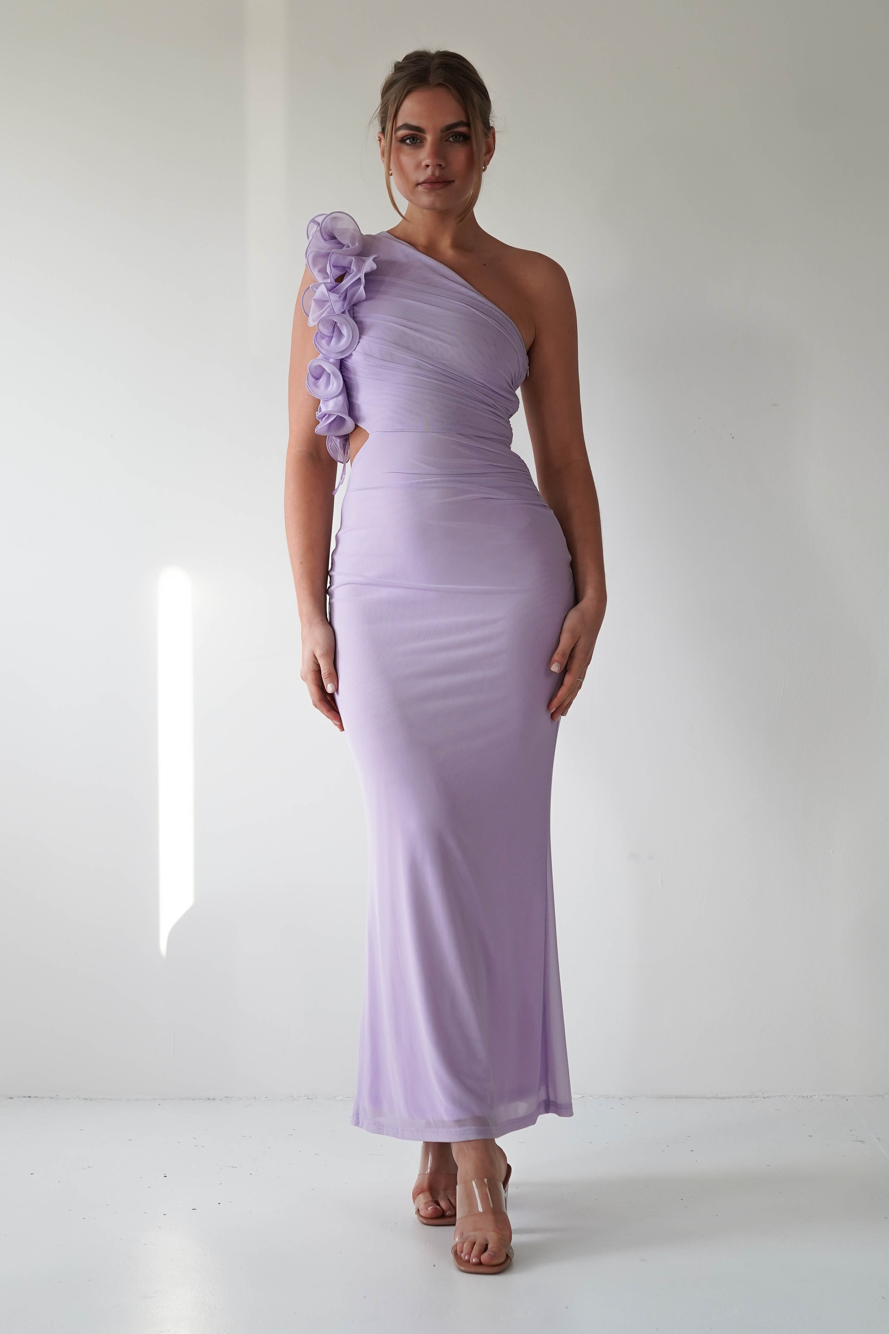 Sydney Bodycon Maxi Dress Lilac | Wedding Guest Dress | Bodycon | Maxi | Oh Hello Clothing