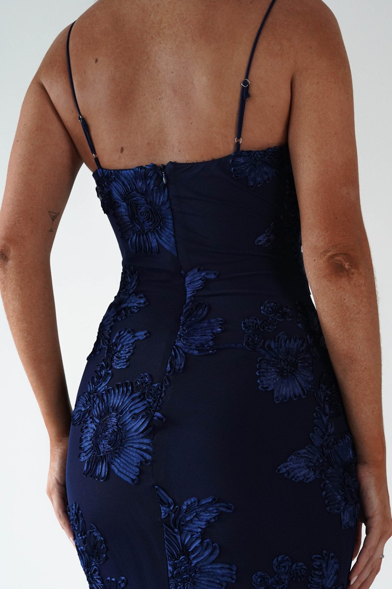 Alvana Floral Appliqué Maxi Dress Navy | Wedding Guest Dress | Maxi | Oh Hello Clothing