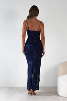 Alvana Floral Appliqué Maxi Dress Navy | Wedding Guest Dress | Maxi | Oh Hello Clothing