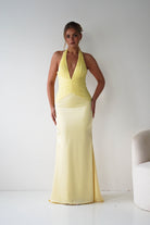 Oh Hello Clothing Women > Clothing > Dresses Austin Bodycon Halterneck Maxi Dress | Yellow