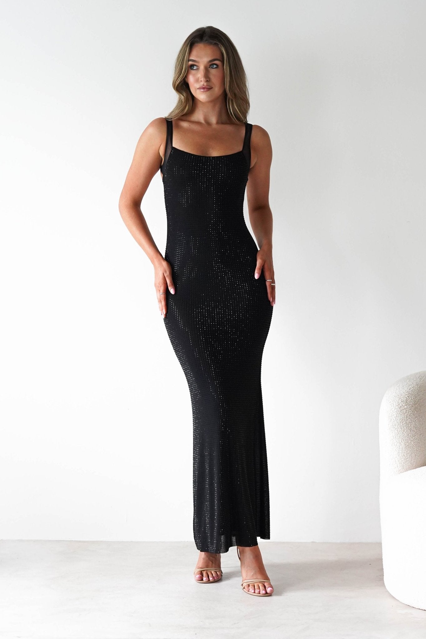Billini Bodycon Backless Maxi Dress Black | Wedding Guest Dress | Backless | Bodycon | Oh Hello Clothing