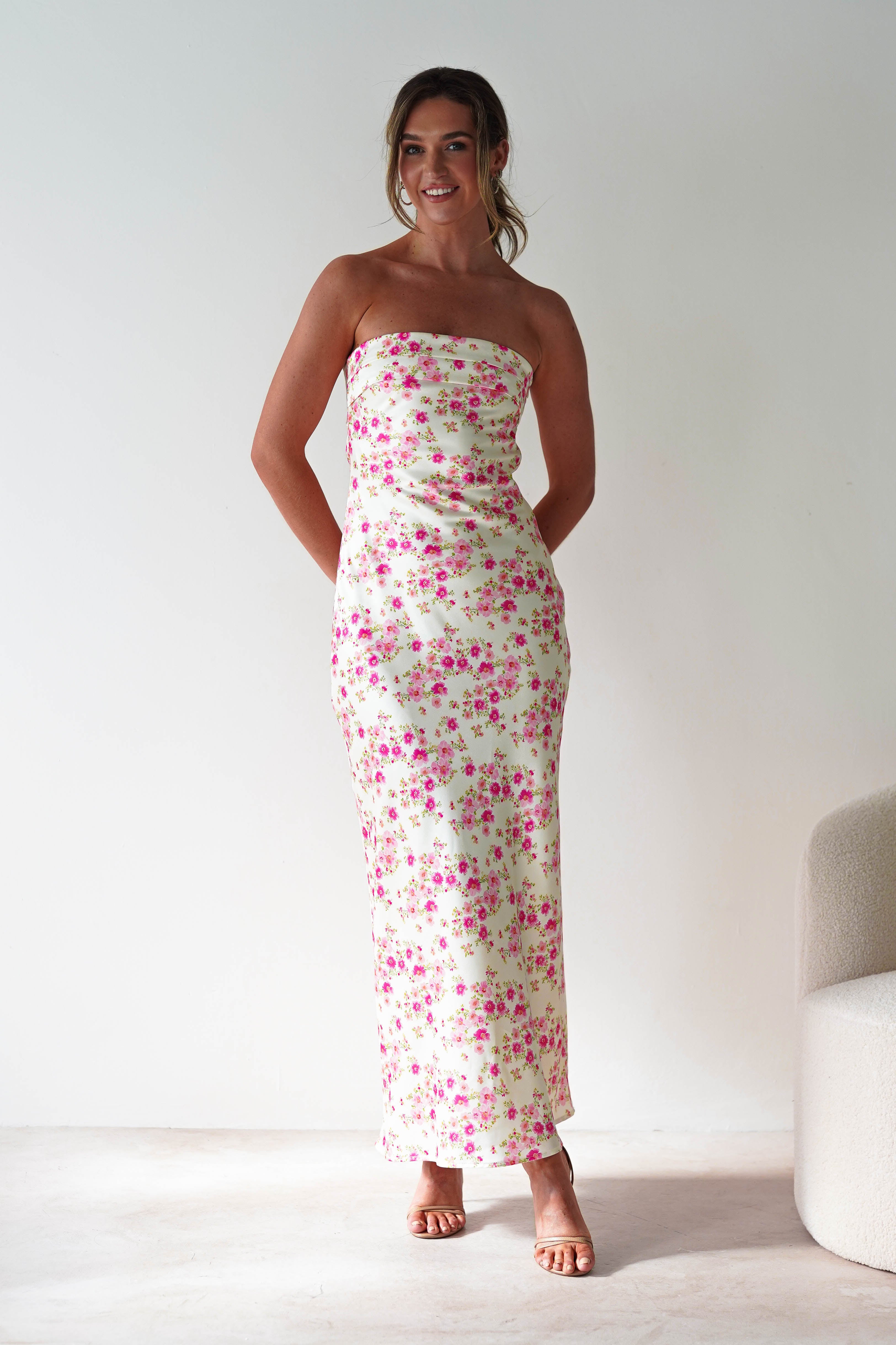 Blossom Floral Print Maxi Dress Yellow | Wedding Guest Dress | Maxi | Oh Hello Clothing