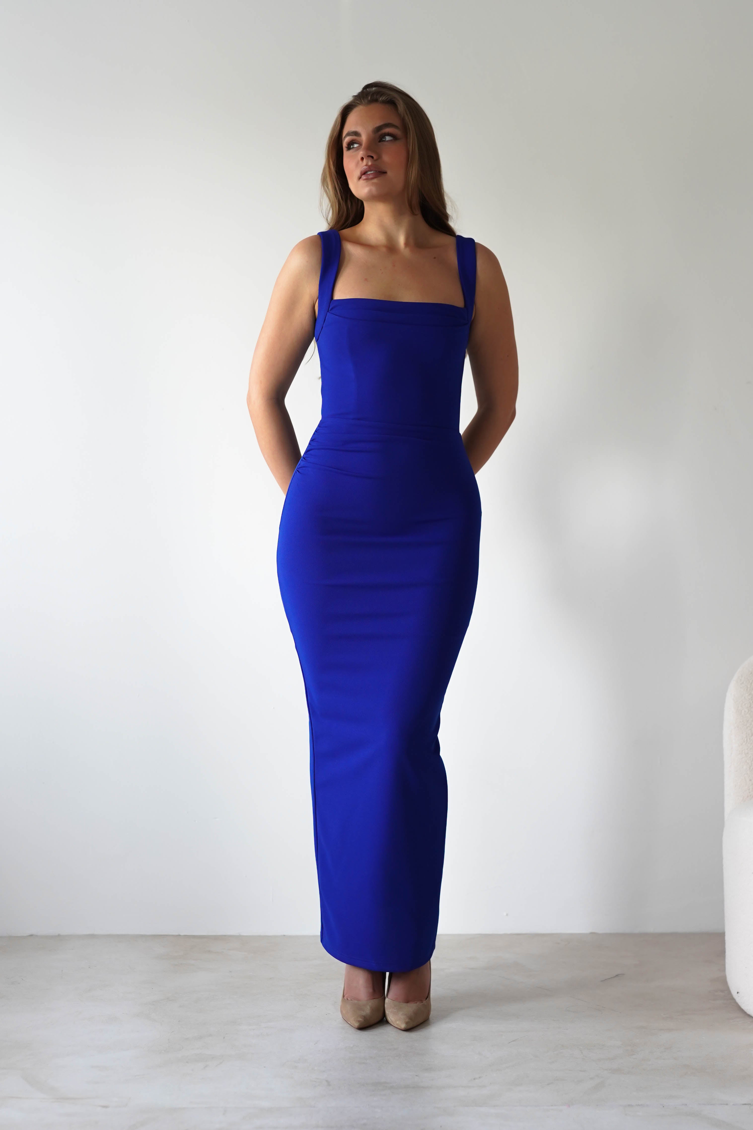 Brooke Square Neck Maxi Dress Royal Blue | Wedding Guest Dress | Square Neck | Maxi | Oh Hello Clothing