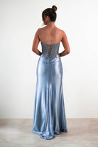 Caspian Embellished Bodycon Gown | Dusty Blue | Debs & Prom | Formal Gown | Oh Hello Clothing