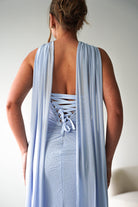 Oh Hello Clothing Dresses > Prom Dresses Diana Draped Strapless Rhinestone Gown | Blue