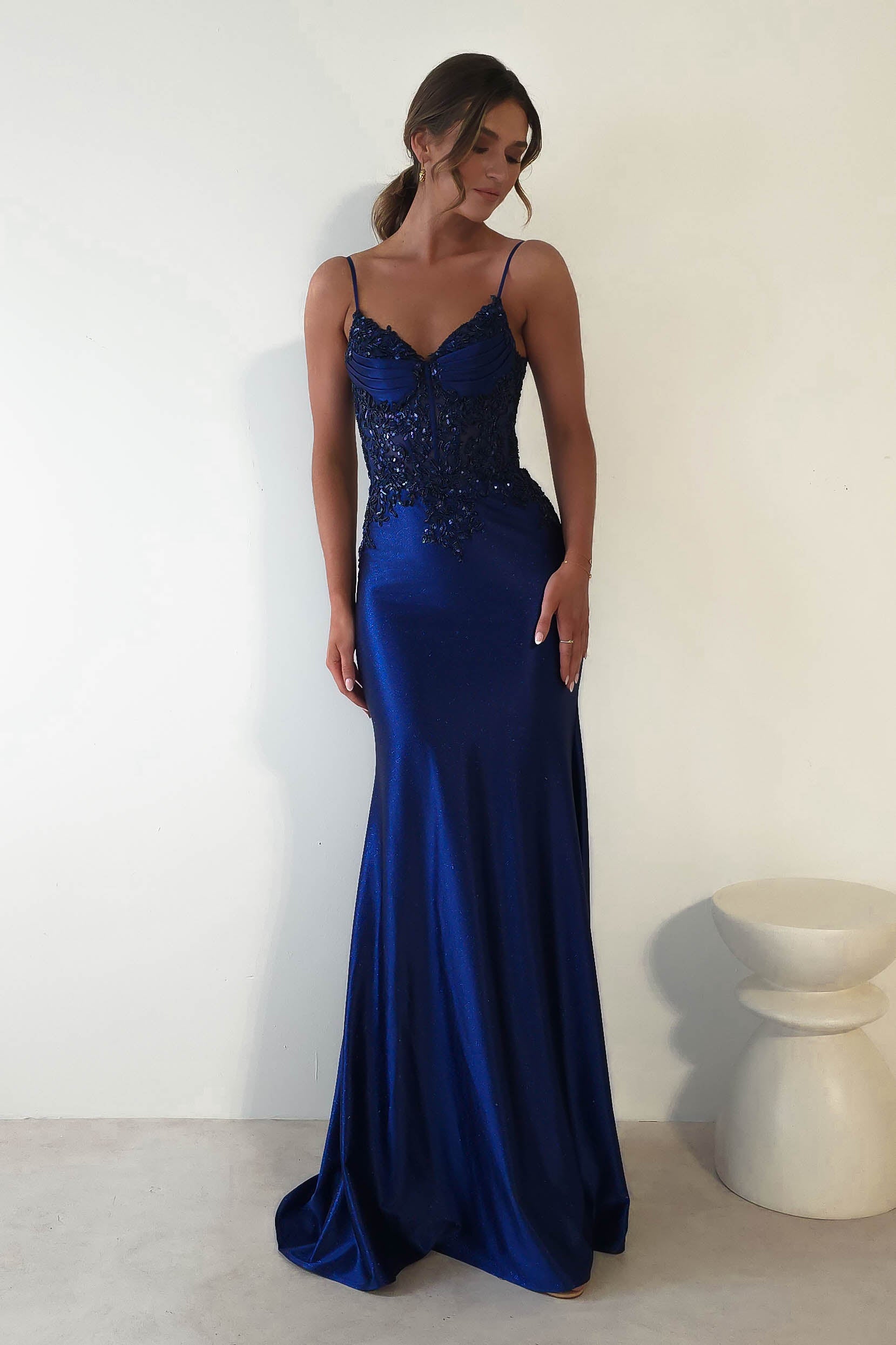 Eternity Glitter Bodycon Gown | Midnight Blue | Debs & Prom | Formal Gown | Oh Hello Clothing
