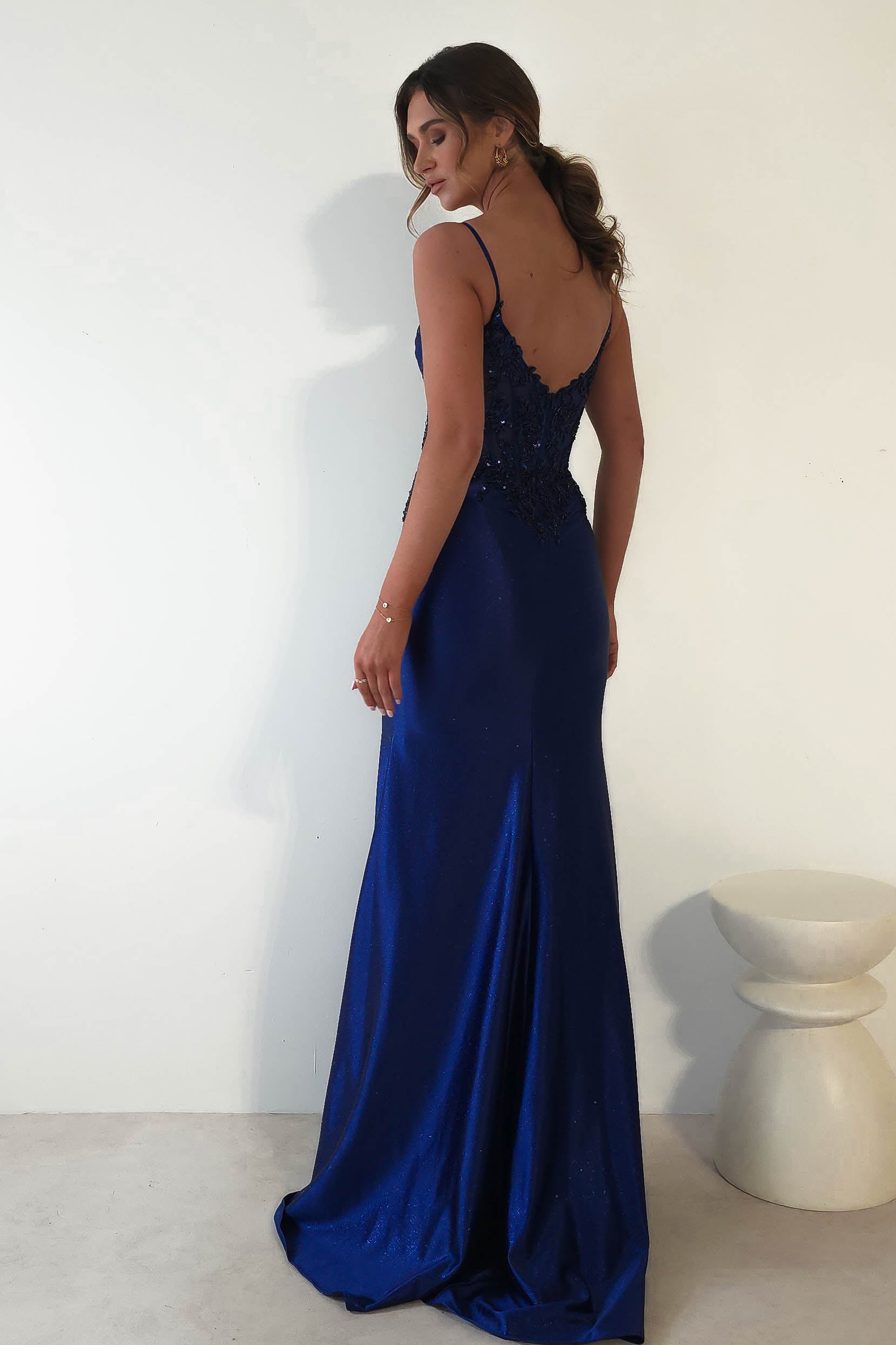 Eternity Glitter Bodycon Gown | Midnight Blue | Debs & Prom | Formal Gown | Oh Hello Clothing