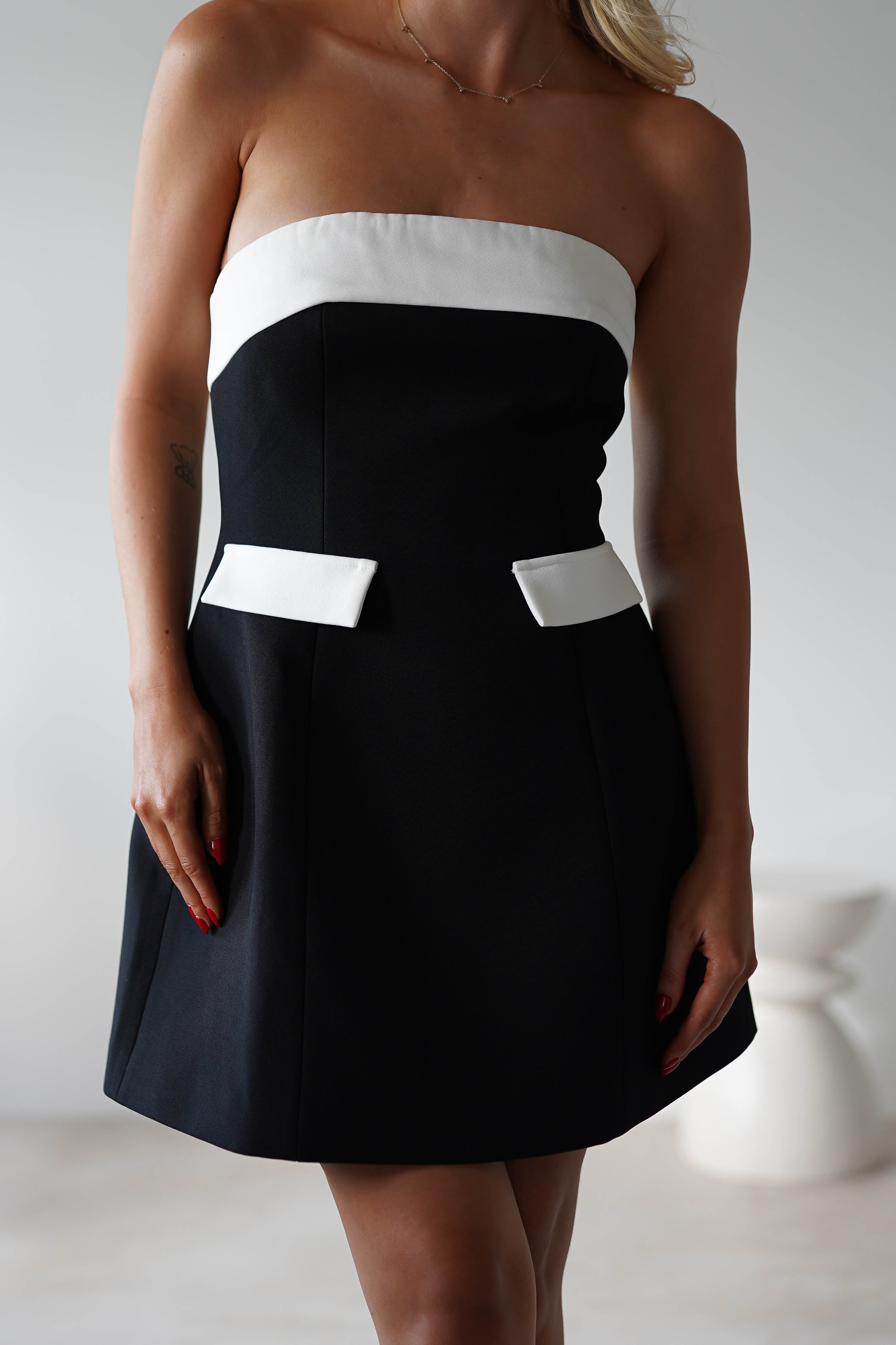 Annie Monochrom Mini Dress | Black/White | Oh Hello Clothing | Oh Hello Clothing