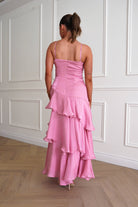 Oh Hello Clothing Women > Clothing > Dresses *DONE - Renee Luminescent Ruffle Maxi Dress | Pink