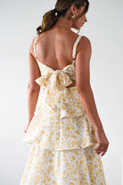 Emily Floral Ruffle Maxi Dress Yellow Print | Wedding Guest Dress | Maxi | Oh Hello Clothing