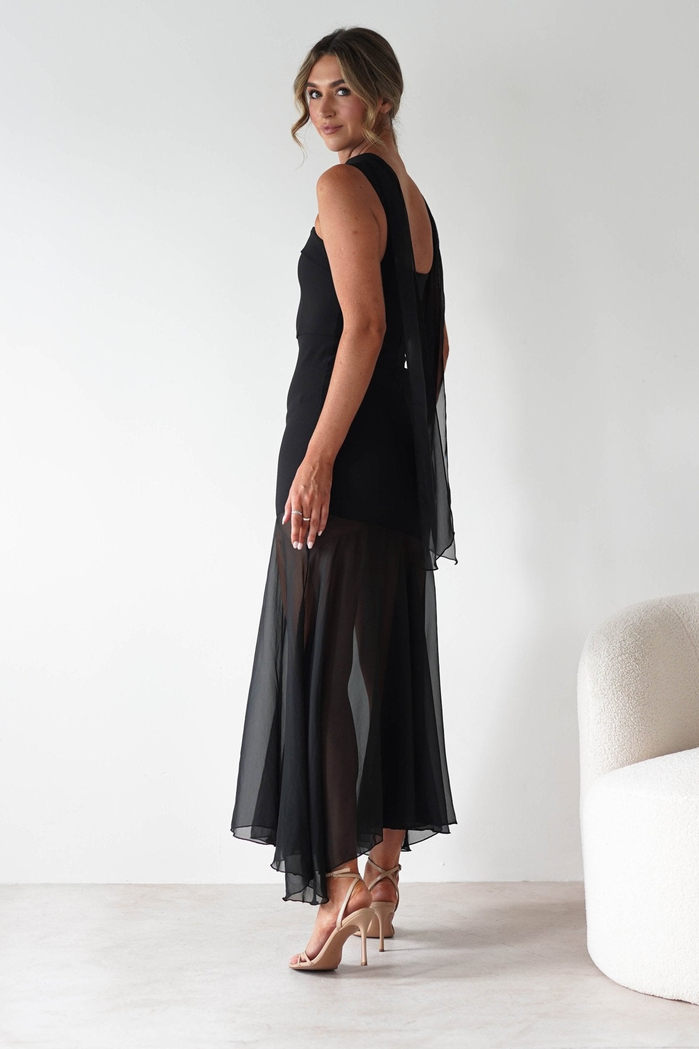 Harmony Square Neck Bodycon Maxi Dress Black | Wedding Guest Dress | Square Neck | Bodycon | Oh Hello Clothing